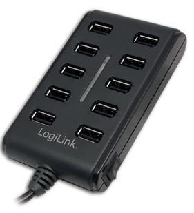 LOGILINK USB-HUB 10-Port m. Netzteil schwarz (UA0125)