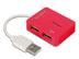 LOGILINK USB-HUB Smile 4-Port o. NT rot