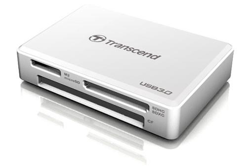 TRANSCEND Multi-Card Reader  USB 3.0 - White (Alt. TS-RDF8W) (TS-RDF8W)