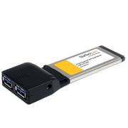 STARTECH StarTech.com 2-poorts ExpressCard SuperSpeed USB 3.0 kaartadapter met UASP-ondersteuning - USB-adapter - ExpressCard - USB 3.0 x 2 - voor P/N: HBS304A24A, S251BMU3FP, ST103008U2C, ST53004U1C, ST93007U