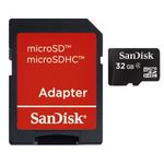 SANDISK microSDHC 32 GB & SD Adapter (SDSDQB-032G-B35)