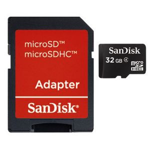 SANDISK microSDHC 32 GB & SD Adapter (SDSDQB-032G-B35)
