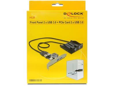 DELOCK FrontPanel 2x USB3.0 + PCIe Card (4x USB3.0 (61893)