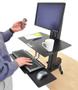 ERGOTRON WorkFit-S Single HD Workstation Standing desk converter rectangular aluminium powder-coated steel high-grade plastic black (33-351-200 $DEL)