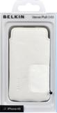 Belkin Verve Pull 049 - Eske for mobiltelefon - polyuretanlær - hvit - for Apple iPhone 4, 4S (F8W044cwC01)