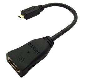 ACCELL HDMI High Speed with Ethernet adapter, micro HDMI ha - HDMI ho (J126C-001B $DEL)