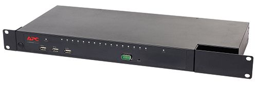APC KVM SWITCH 2G- Digital/ IP- 1 Remote User- 1 Local User- 16 ports with Virtual Media- 1HU (KVM1116P)