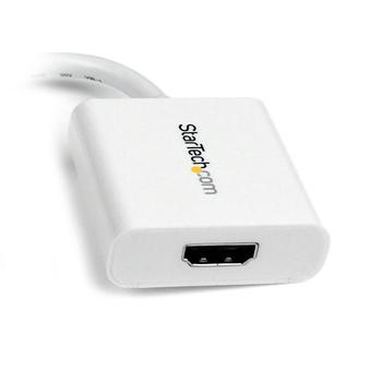 STARTECH StarTech.com Mini DisplayPort® to HDMI® Video Adapter Converter 1920x1200 - White Mini DP to HDMI Adapter M/F (MDP2HDW) - Adapter - Mini DisplayPort male to HDMI female - 17 cm - white (MDP2HDW)