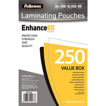 FELLOWES Laminating Pouches - 250-pack - glanset - 216 x 303 mm - lamineringspunger (5312903)