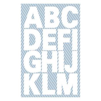 AVERY Letters, white,  Outdoor Use 25mm/ 100pt,  2 sheets/ pack (3786)