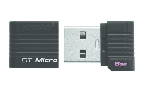 KINGSTON 8GB USB 2.0 Hi-Speed DataTraveler Micro (Black) (DTMCK/8GB)