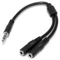 SLIM STEREO SPLIT CABLE - 3.5M MALE TO 2X 3.5MM FEMALE CABL