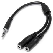 STARTECH Slim Stereo Splitter Cable - 3.5mm Male to 2x 3.5mm Female