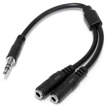 STARTECH SLIM STEREO SPLIT CABLE - 3.5M MALE TO 2X 3.5MM FEMALE CABL (MUY1MFFS)
