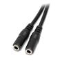 STARTECH SLIM STEREO SPLIT CABLE - 3.5M MALE TO 2X 3.5MM FEMALE CABL (MUY1MFFS)