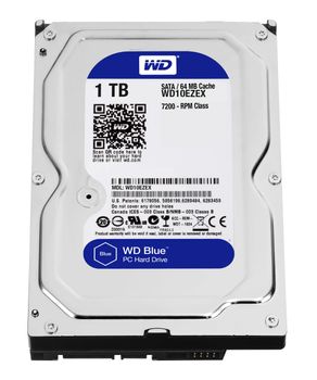 WESTERN DIGITAL WD Blue WD10EZEX - Hard drive - 1 TB - internal - 3.5" - SATA 6Gb/s - 7200 rpm - buffer: 64 MB - for My Cloud EX2 (WD10EZEX)