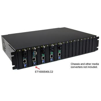 STARTECH 1000 Mbps Gigabit Single Mode Fiber Media Converter LC 40 km (ET1000S40LC2)