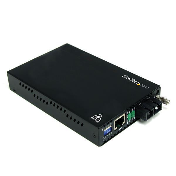 StarTech - 10/100 Mbps Single Mode Fiber Media Converter SC - 18.6 miles/30km over Single Mode SC Fiber (ET90110SM302) - fibermedieomformer - 10Mb LAN, 100Mb LAN