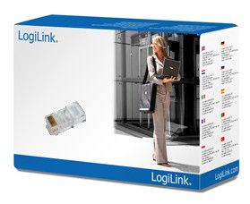 LOGILINK Modular Plug for flat cables, RJ45 8P8C (MP0020)
