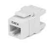 STARTECH 180° Cat 6 Keystone Jack - RJ45 Ethernet Cat6 Wall Jack White - 110 Type