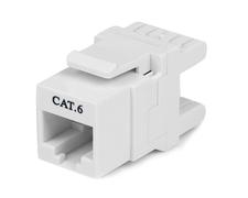STARTECH StarTech.com 180 Degree Cat 6 Keystone Jack - RJ45 Ethernet Cat6 Wall Jack White - 110 Type - Keystone Jack 180 Degree 110 UTP (C6KEY110SWH) - Hoekcontactbus - CAT 6 - RJ-45 - wit - voor P/N: WIRC6CMP