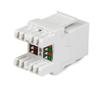 STARTECH StarTech.com 180 Degree Cat 6 Keystone Jack - RJ45 Ethernet Cat6 Wall Jack White - 110 Type - Keystone Jack 180 Degree 110 UTP (C6KEY110SWH) - Hoekcontactbus - CAT 6 - RJ-45 - wit - voor P/N: WIRC6CMP (C6KEY110SWH)