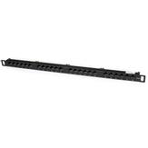 StarTech 24 Port 0.5U Cat5e Patch Panel - RJ45 Ethernet Rack Mount Cat 5e 110 Patch Panel - Rackmount Network Patch Panel (PANELHU24) - koblingspanel (PANELHU24)