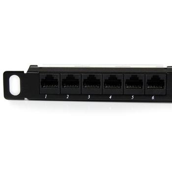 STARTECH 24 PORT 0.5U CAT5E PATCH PANEL F-FEEDS (PANELHU24)