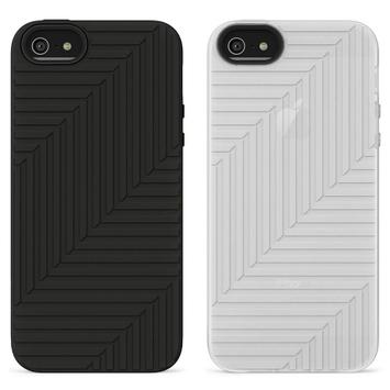 Belkin Flex Case - Eske for mobiltelefon - silikon - blank, svarttopp (en pakke 2) - for Apple iPhone 5 (F8W130VFC00-2)