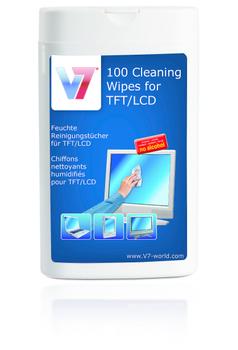 V7 CLEANING WIPES SMALL TUBE 100PCS FOR TFT LCD NOTEBOOK SUPL (VCL1522)