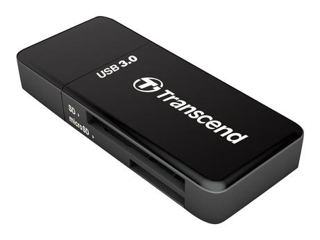 Transcend Kortleser (SD, microSD, SDHC, microSDHC,  SDXC, microSDXC,  SDHC UHS-I, SDXC UHS-I) - USB 3.0 (TS-RDF5K)