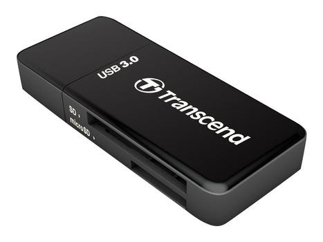 TRANSCEND - Card reader (SD, microSD, SDHC, microSDHC,  SDXC, microSDXC,  SDHC UHS-I, SDXC UHS-I) - USB 3.0 (TS-RDF5K)