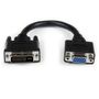 STARTECH 20cm DVI to VGA Cable Adapter - DVI-I Male to VGA Female (DVIVGAMF8IN)