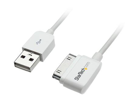 STARTECH 2M RIGHT ANGLE USB CABLE 6FT IPHONE IPOD IPAD SYNC/ CHARGING CABL (USB2ADC2MR)