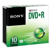 SONY DVD+R 16X SLIM CASE 4.7GB 10PCS SUPL