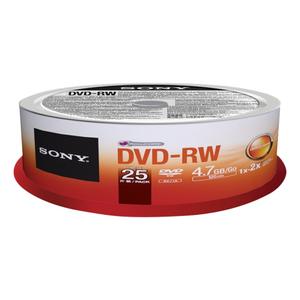 SONY DVD-RW (REWR.) 4X SPINDLE 25PCS . SUPL (25DMW47SP)