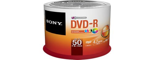 SONY DVD-R 16XINKJET PRINT SPINDLE 50PCS SUPL (50DMR47PP)