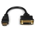 20cm HDMI to DVI-D Video Cable Adapter - HDMI Male to DVI Female