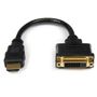 STARTECH 20cm HDMI to DVI-D Video Cable Adapter - HDMI Male to DVI Female (HDDVIMF8IN)