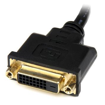 StarTech HDMI Male to DVI Female Adapter - 8in - 1080p DVI-D Gender Changer Cable (HDDVIMF8IN) - video adapter - HDMI / DVI - 20.32 cm (HDDVIMF8IN)