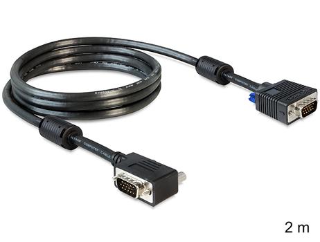 DELOCK VGA-Kabel D-Sub15 -> D-Sub15 gewinkelt St/S (83173)