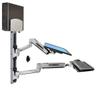 ERGOTRON LX SIT STAND WALL MOUNT SYSTEM MED SILVER CPU HOLDER, POLISHED ACCS (45-358-026)