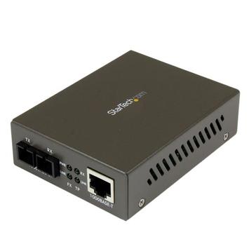 StarTech 1000 Mbps Gigabit MM Fiber Ethernet Media Converter SC - Fibermedieomformer - 1000Base-SX,  1000Base-T - RJ-45 / SC flermodus - opp til 550 m - 850 nm (MCMGBSC055EU)