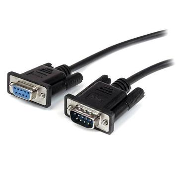 StarTech 0.5m Black Straight Through DB9 RS232 Serial Cable - M/F - Seriellforlengelseskabel - DB-9 (hann) til DB-9 (hunn) - 50 cm - svart (MXT10050CMBK)