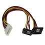 STARTECH "304,8 mm 4Pin Molex to Dual Right Angle Latching SATA Y Splitter"	
