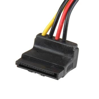 STARTECH 12IN 4 PIN MOLEX TO DUAL RIGHT ANGLE LATCHING SATA Y SPLITTER CABL (PYO2LP4LSATR)