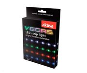 AKASA Vegas LED Strip Light Red 60 cm, 15x LEDs, Flexible, Molex 4 pin, 12V, Power Adapter Cable (AK-LD02-05RD)