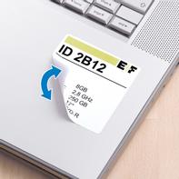 Herma Etik. A4 weiß 25,4x25,4 mm quadr. ablösb. 1650 St.