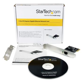 STARTECH 1 Port PCI Express Gigabit Network Server Adapter NIC Card - Dual Profile (ST1000SPEX2)