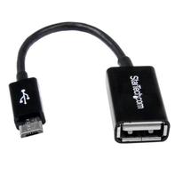 StarTech 5in Micro USB to USB OTG Host Adapter M/F - USB-adapter - USB (hunn) til Micro-USB type B (hann) - USB 2.0 OTG - 12.7 cm - svart